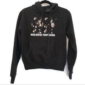 [OBEY PROPAGANDA] Floral Rose Logo Graphic Hoodie